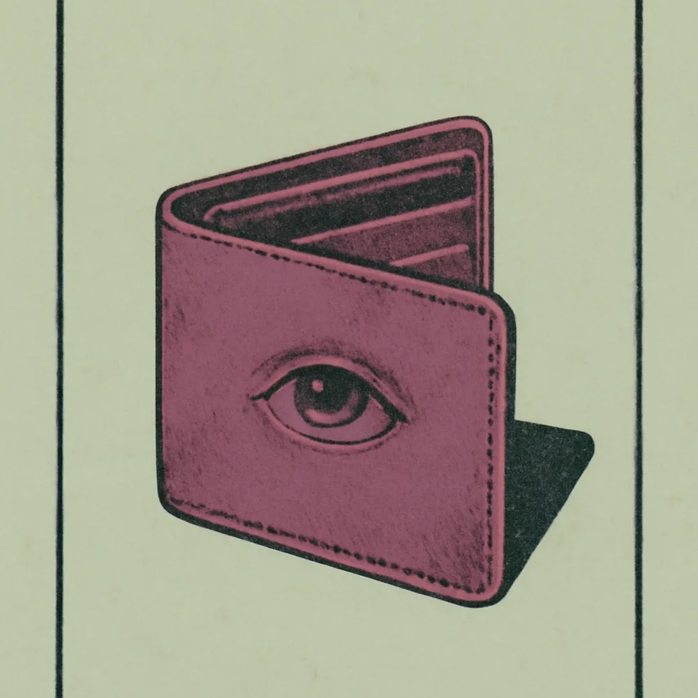 Bosca Old Leather Classic 8-Pocket Deluxe Executive Wallet — editorial illustration