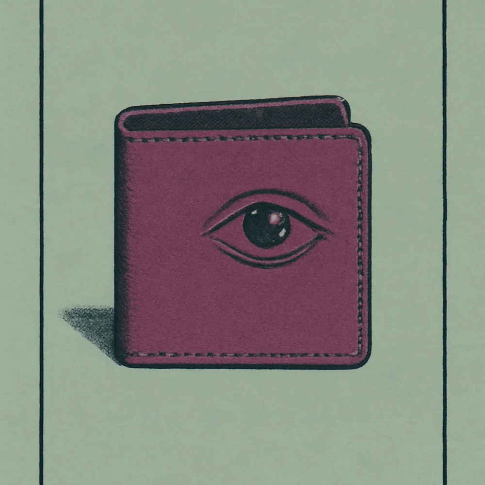 Johnston & Murphy Kingston Billfold Wallet — editorial illustration