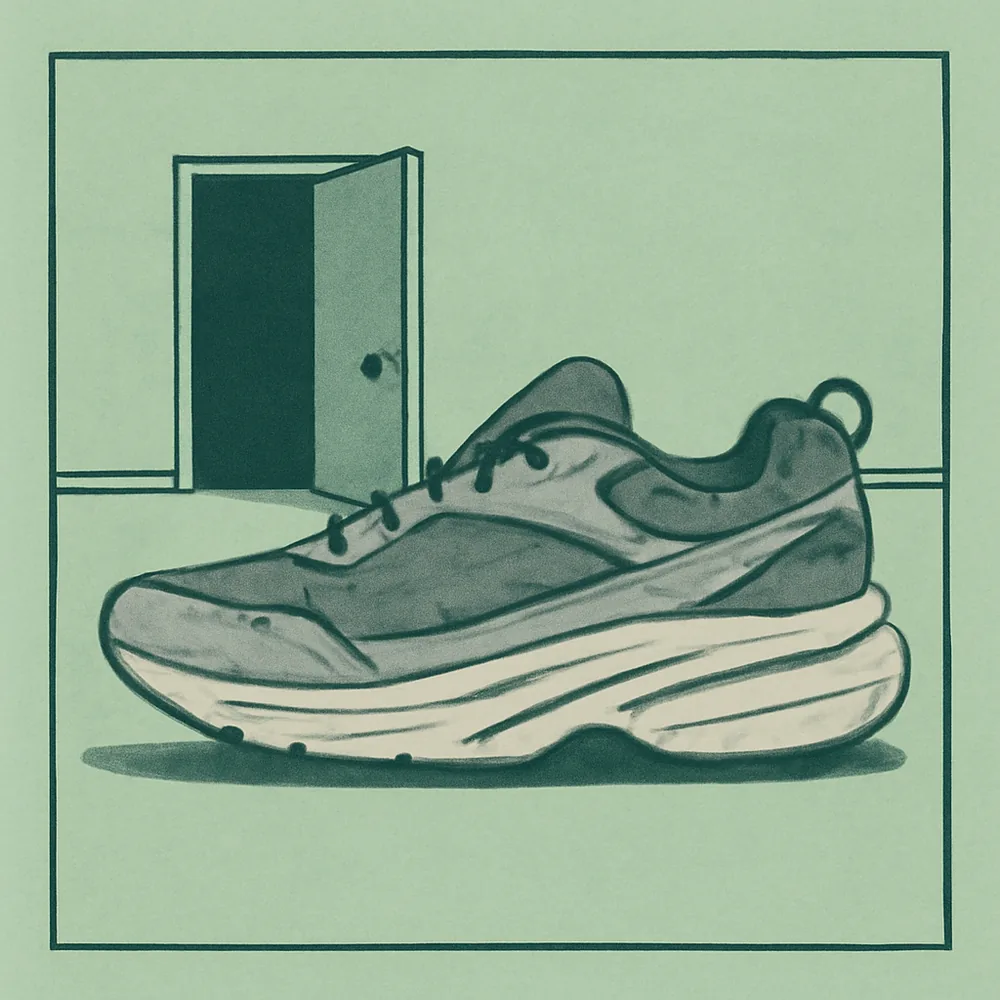 HOKA Bondi 9 — editorial illustration